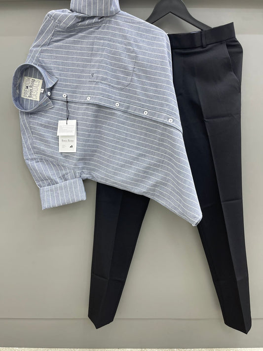 Strip Shirt With Trouser Pant