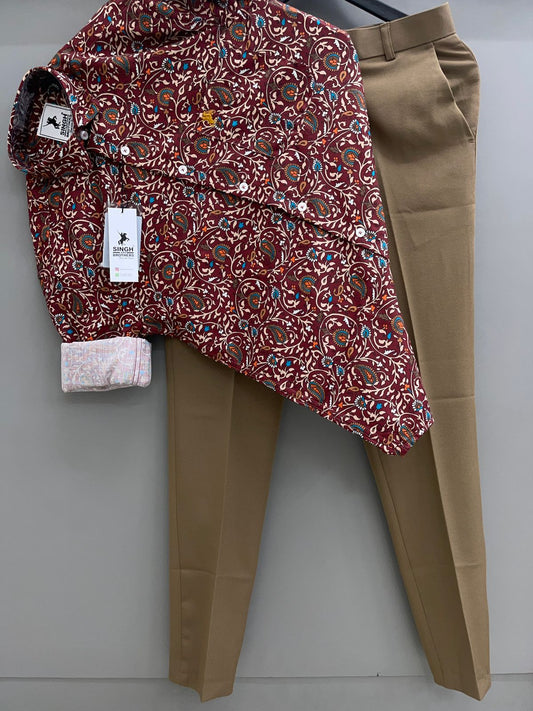 Printed Shirt with Trouser Pant (Combo)