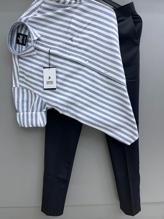 Strip Shirt With Trouser Pant