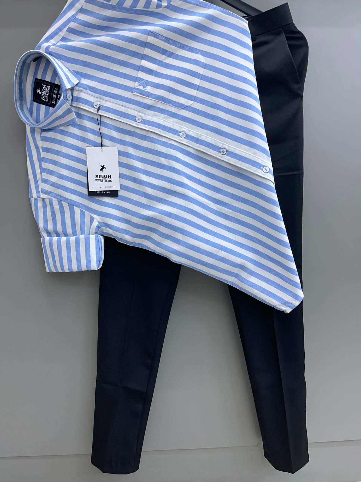 Strip Shirt With Trouser Pant