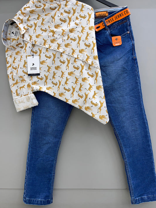 Printed Shirt With Jeans