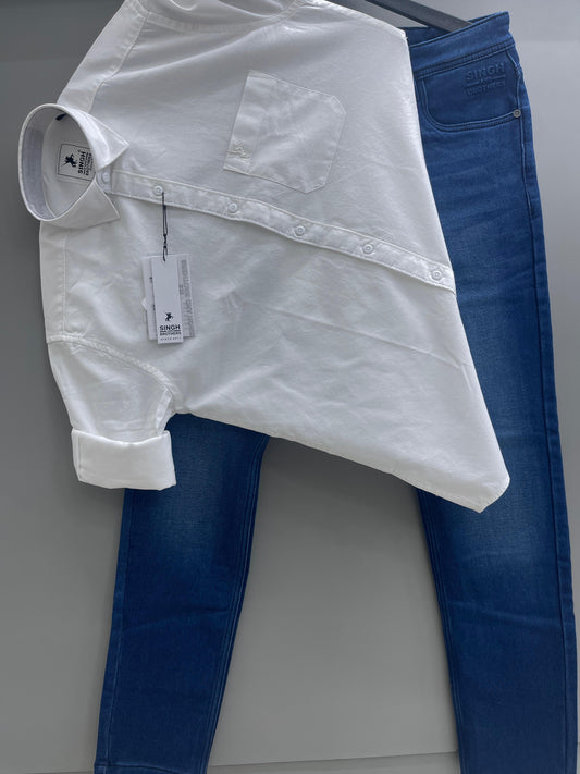 Cotton Oxford Shirt With denim jeans(Combo)