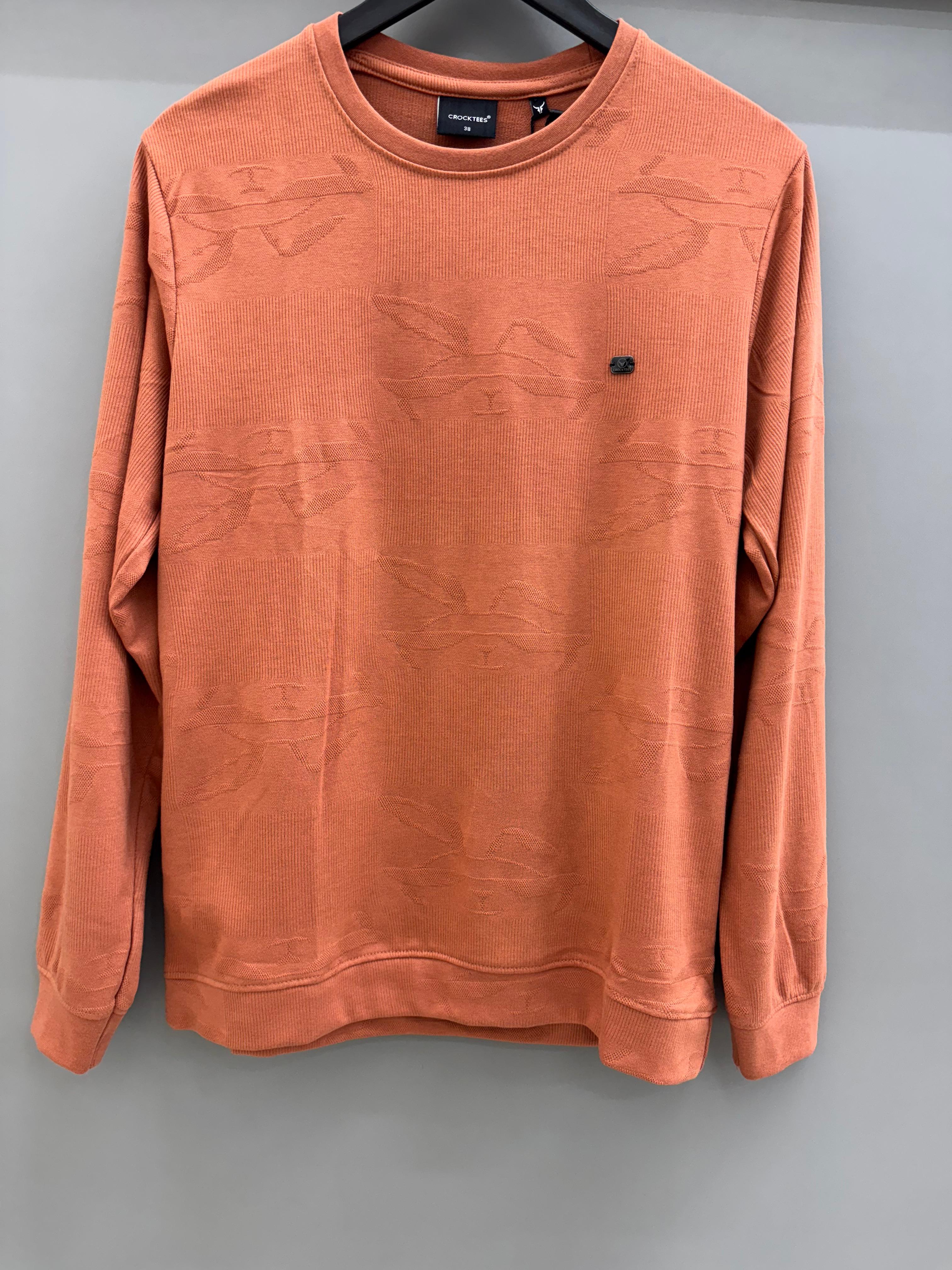 Orange Round Neck F/S T-shirts