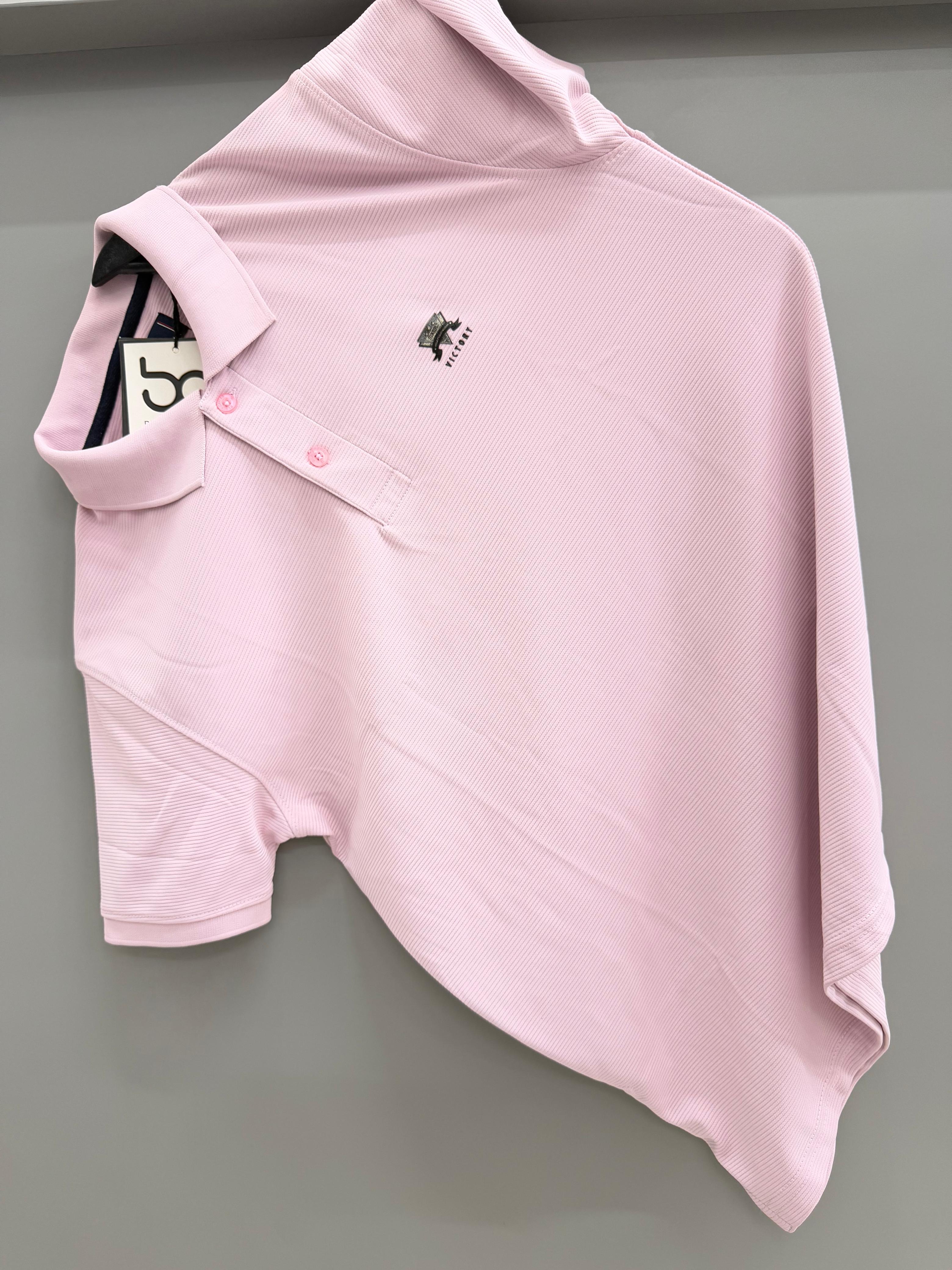 Pink  Polo H/S T-shirts