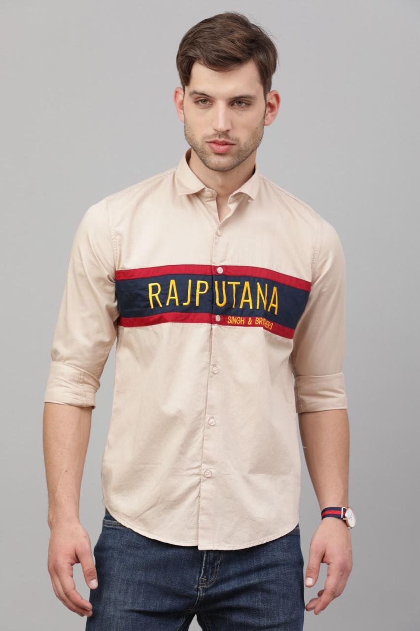 RS Plain Shirt  ( Cream )