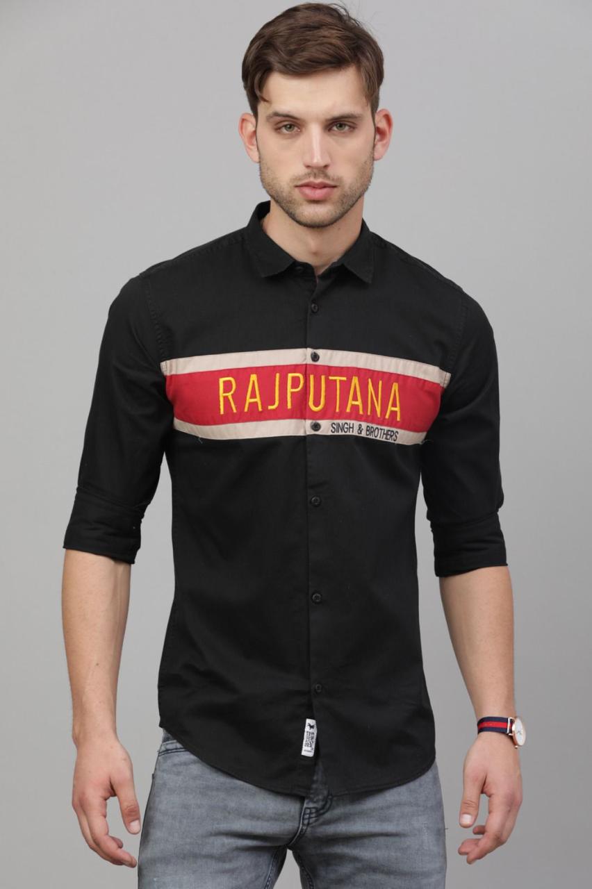 RS Plain Shirt  ( Black )