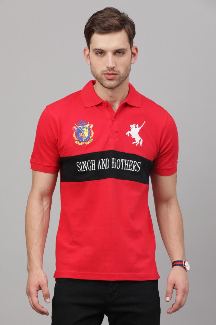 Red Polo H/S T-shirt