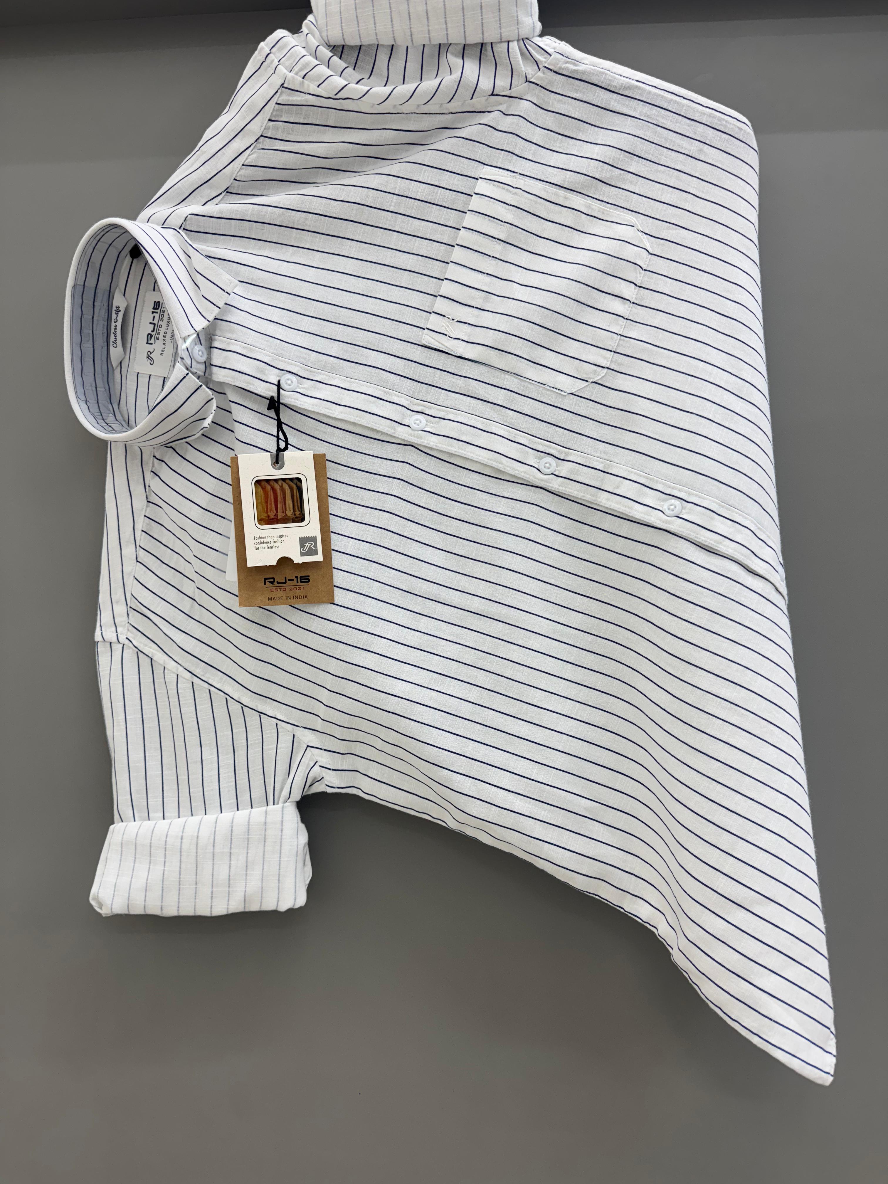 navy blue strip Shirt