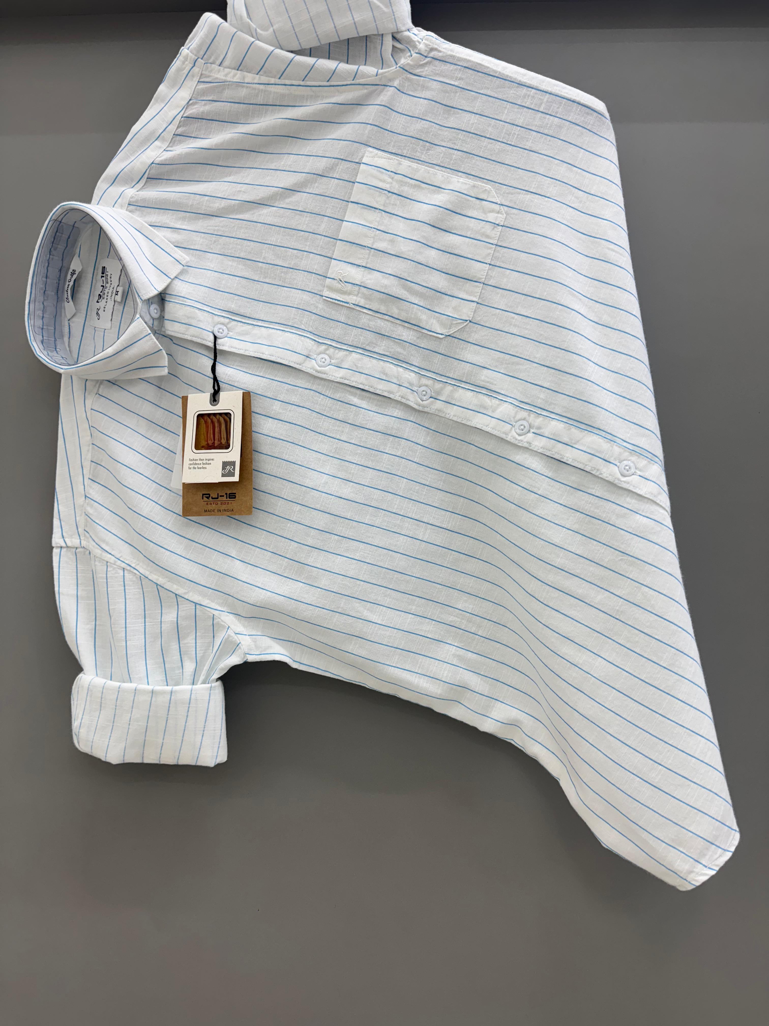 royal blue strip Shirt