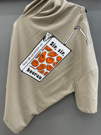 Drop Sholder cream Printed T-shirts