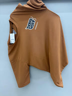 Drop Sholder brown Printed T-shirts
