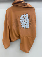 Drop Sholder brown Printed T-shirts