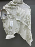 Linen white Printed