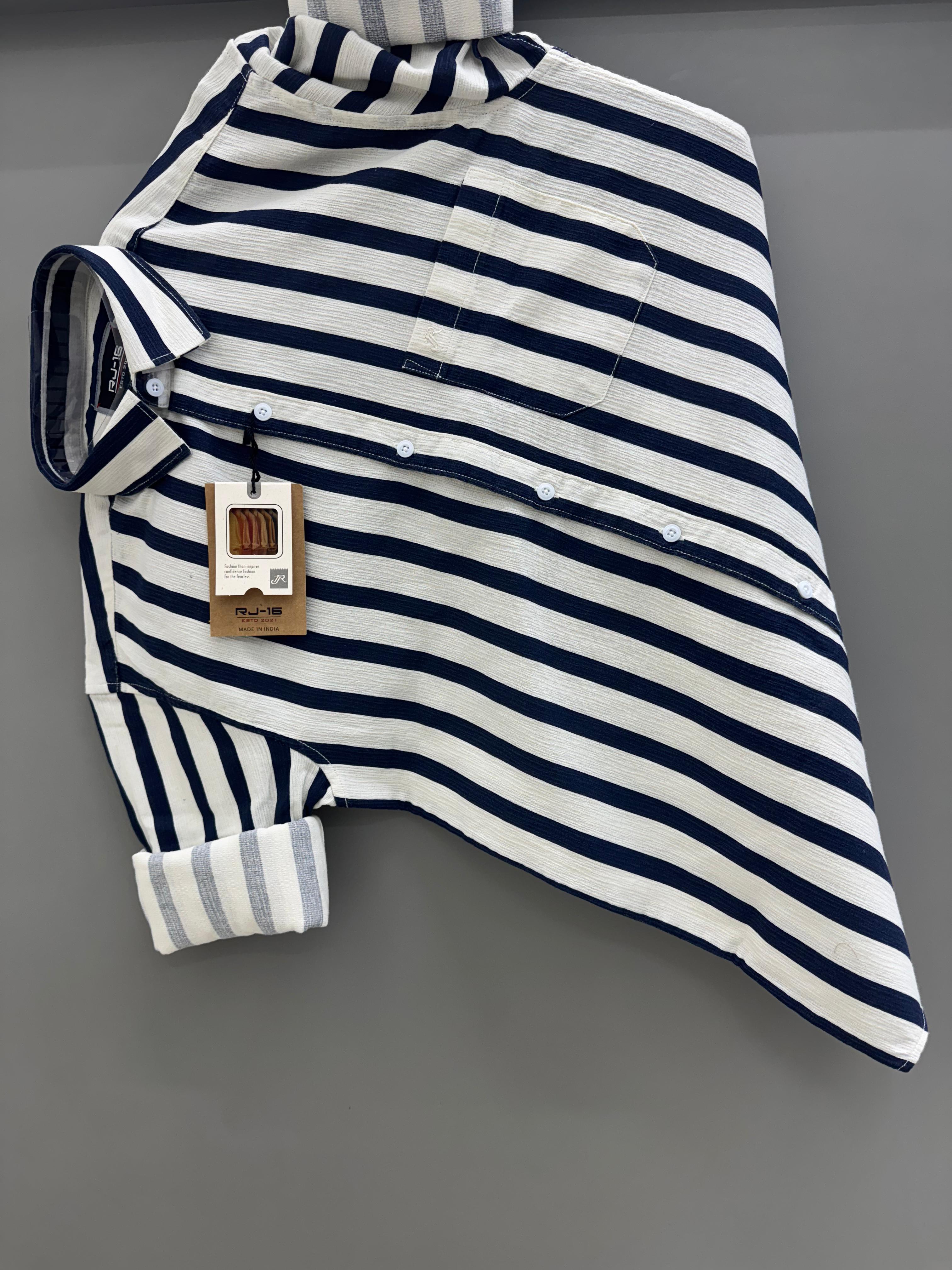 navy blue broad strip Shirt