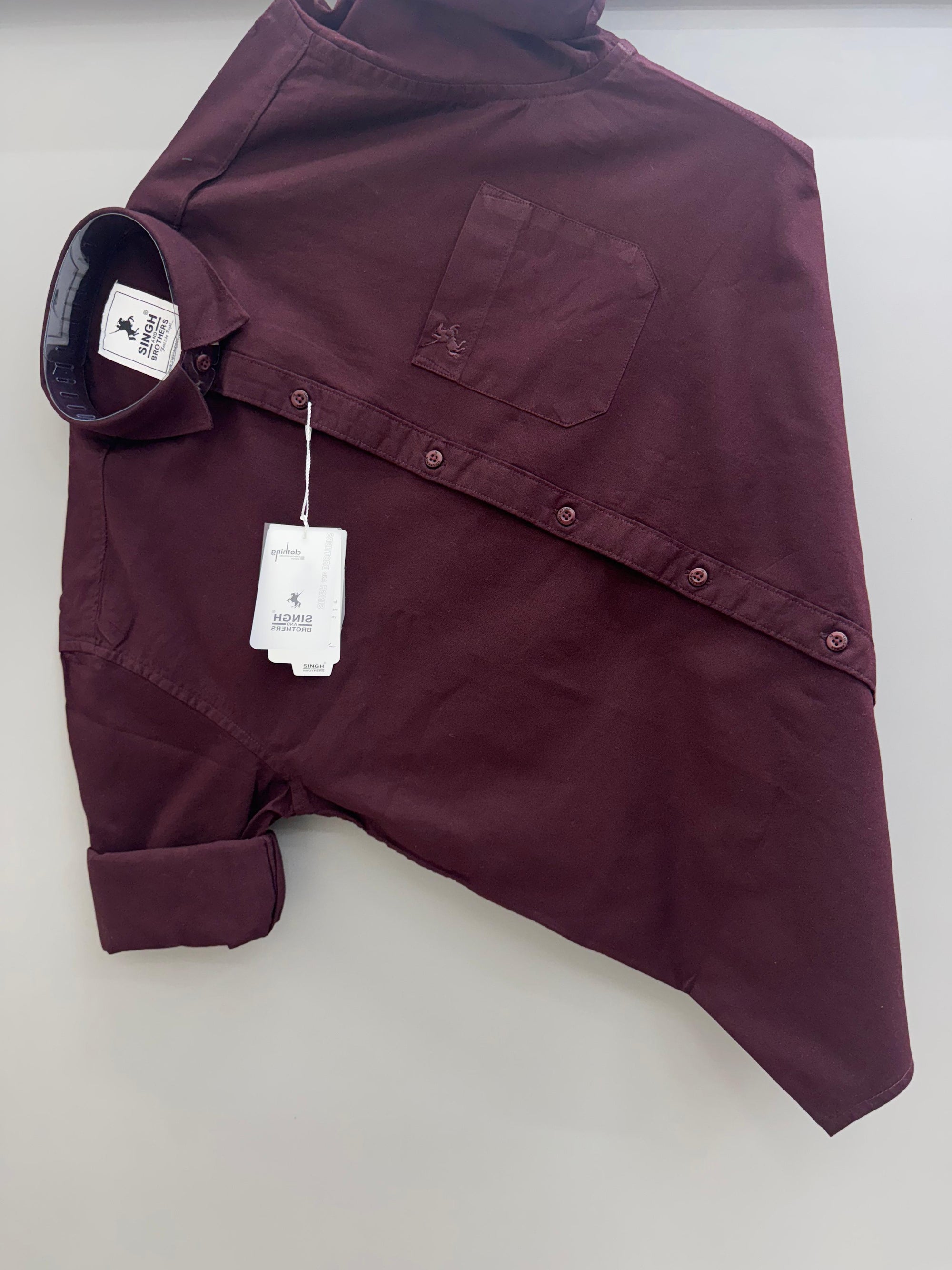 Cotton Oxford - maroon wine