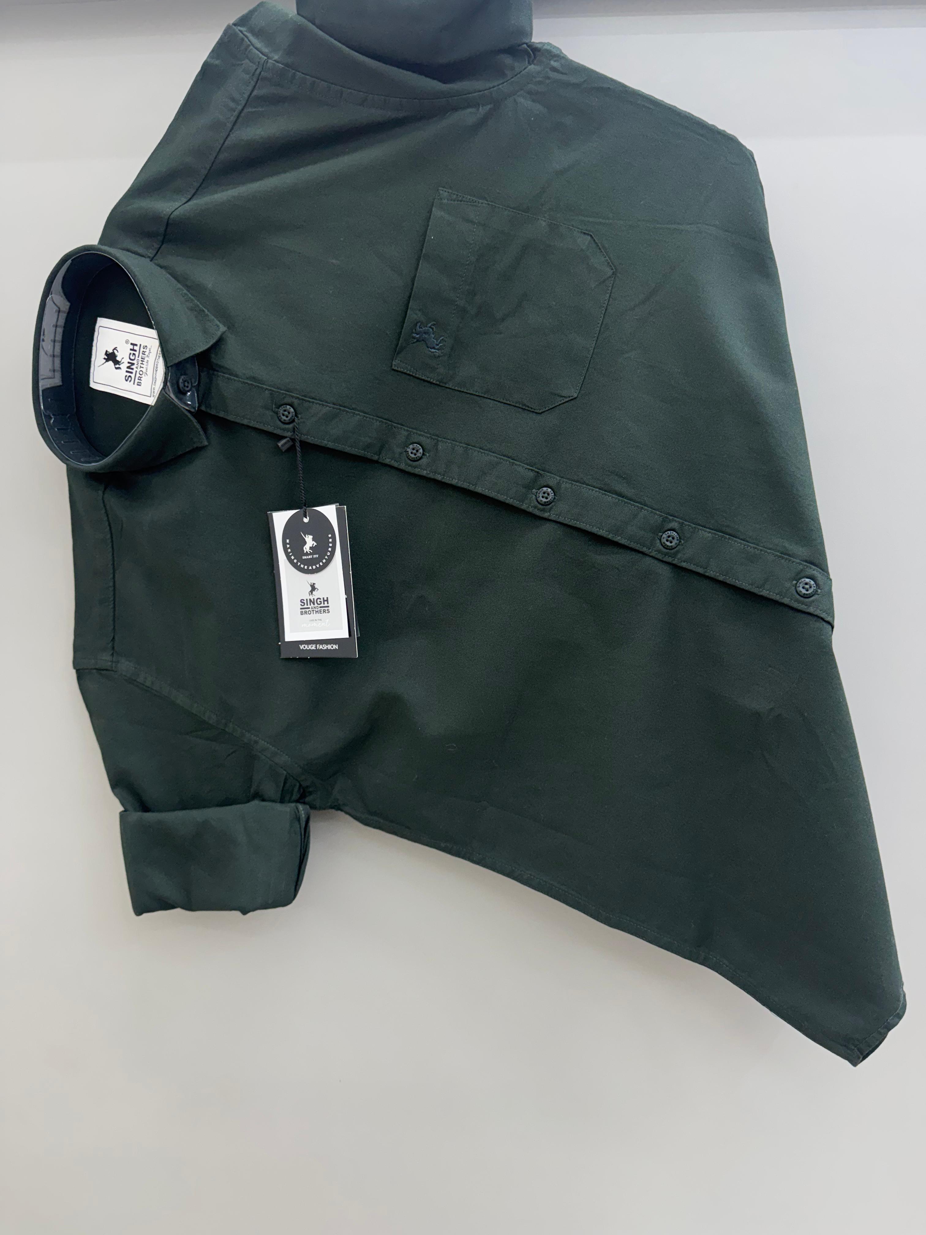 Cotton Oxford - dark green