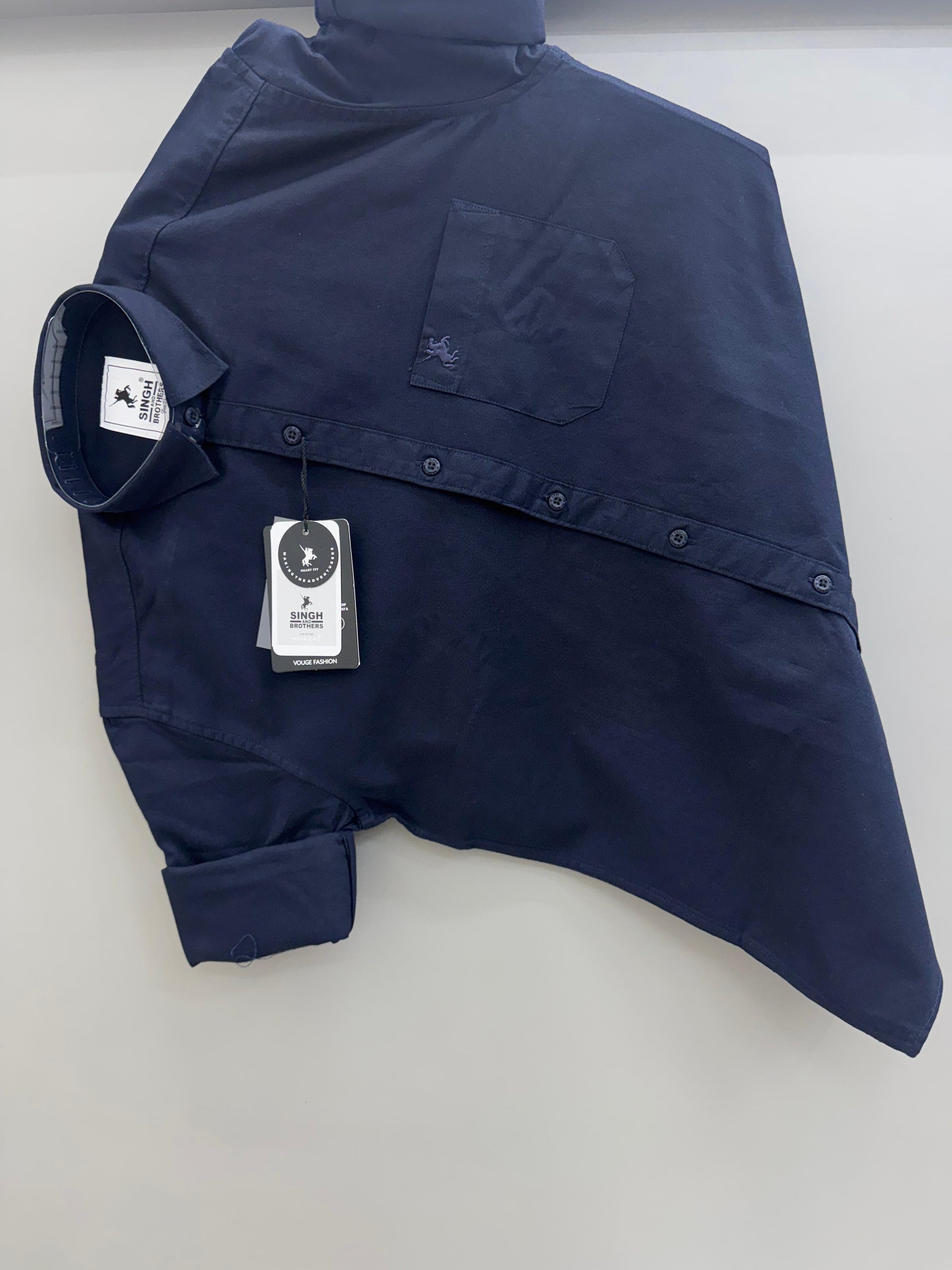Cotton Oxford - navy blue
