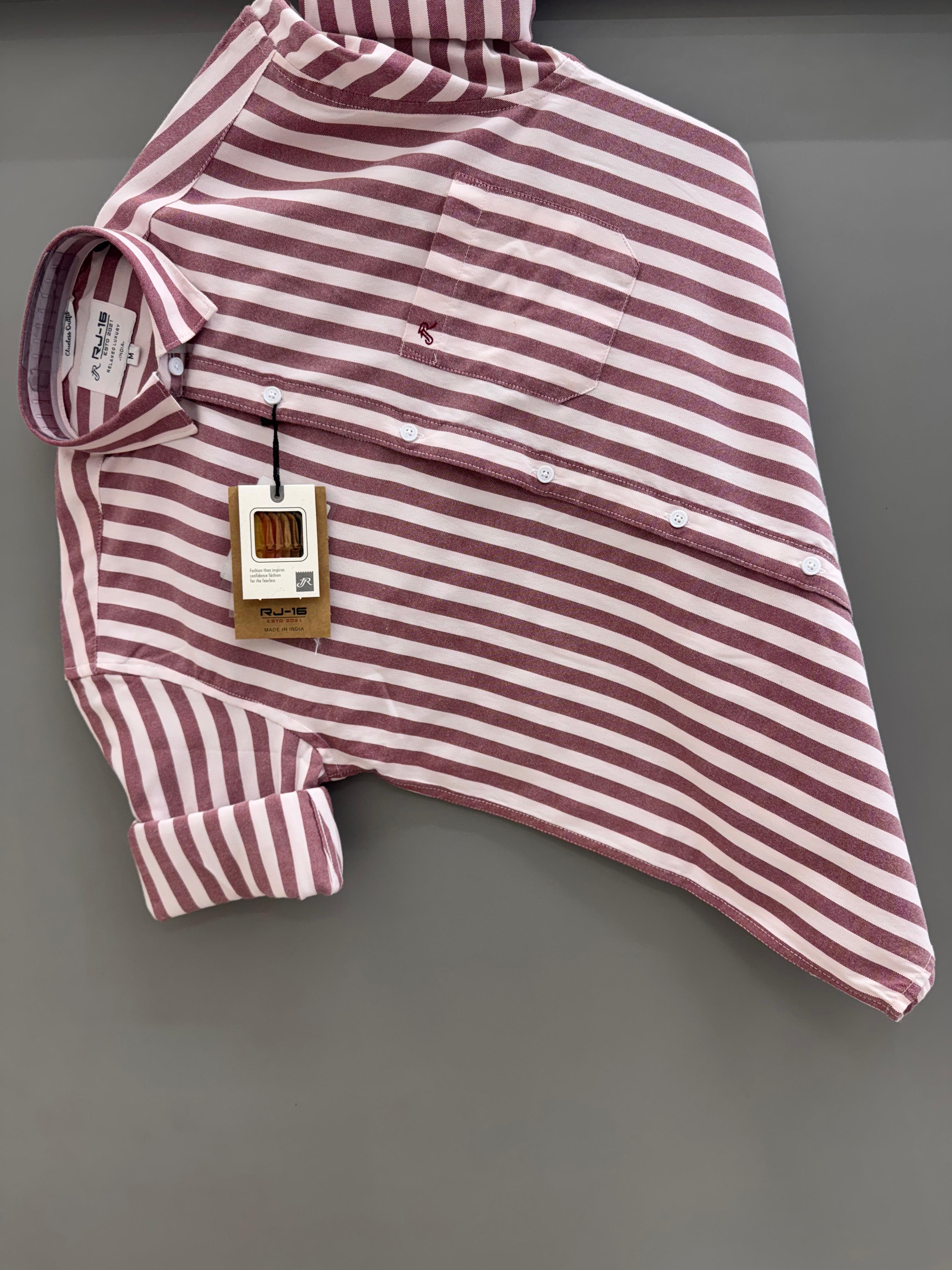 pink and white strip Shirt