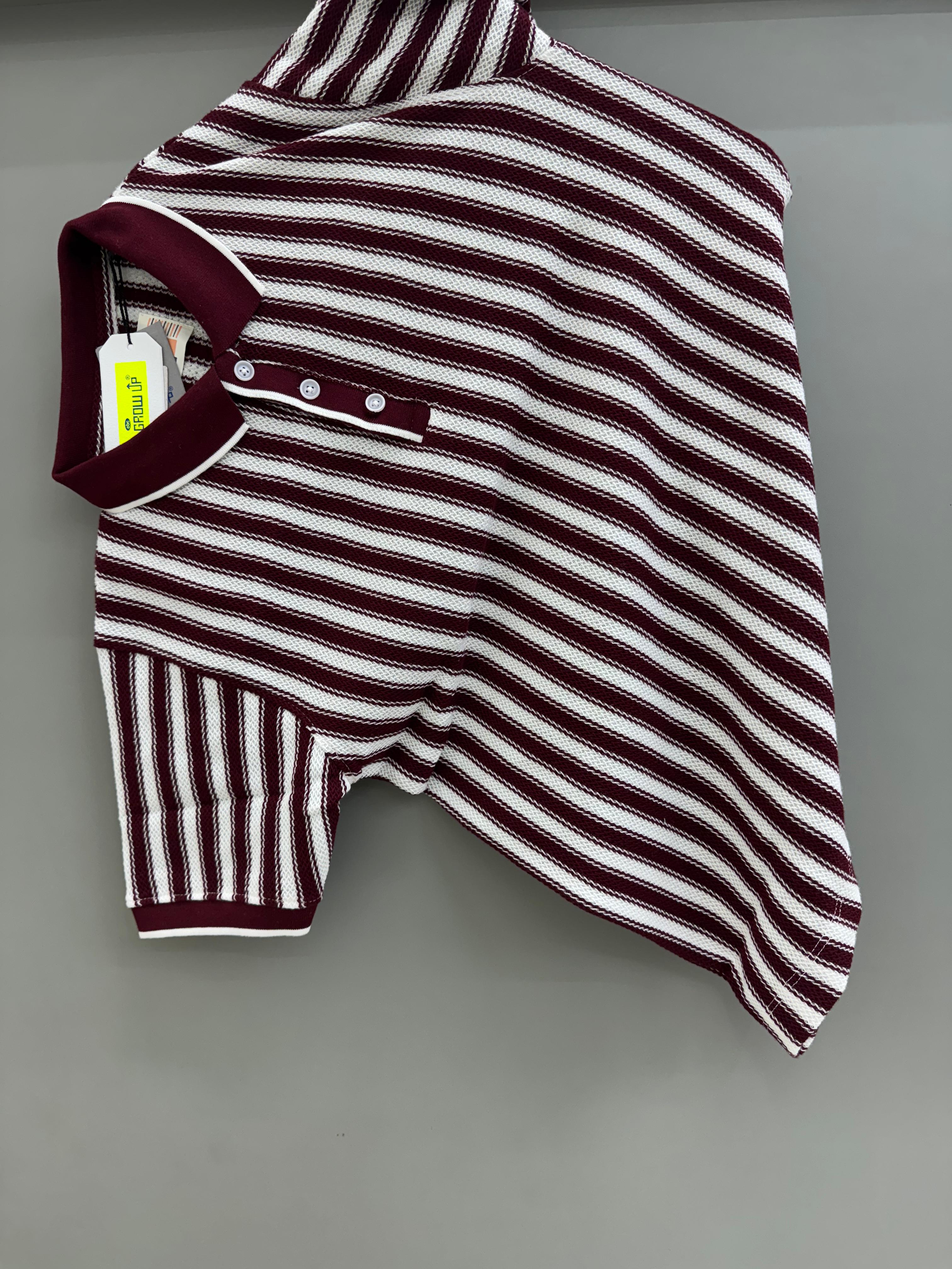 red strip collar  H/S  T-shirts