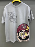 Drop Sholder Grey Printed T-shirts
