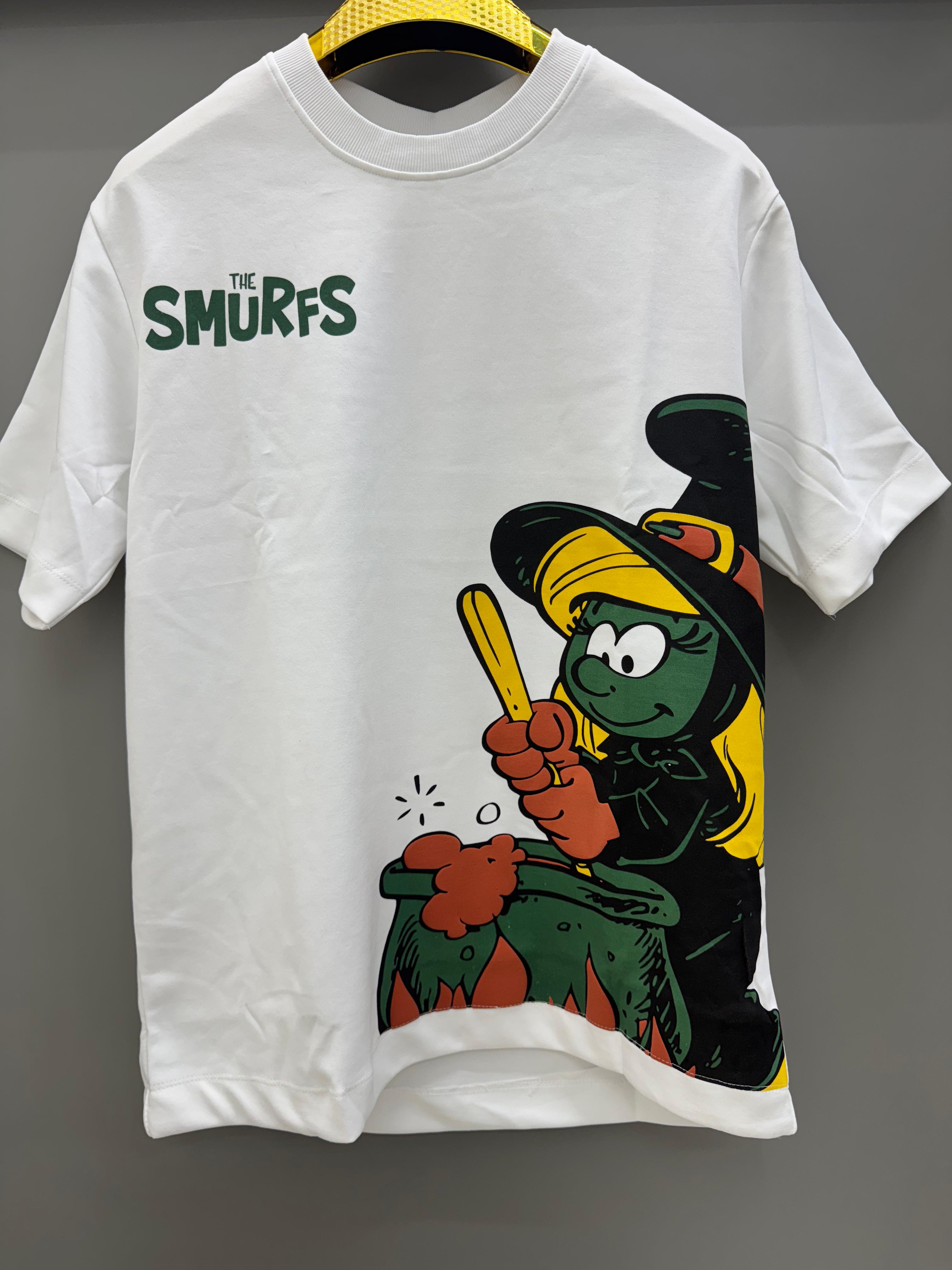 Drop Sholder White Printed T-shirts