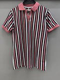 pink strip collar  H/S  T-shirts