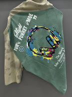 Drop Sholder green yellow back Print