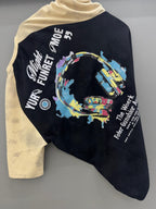 Drop Sholder black yellow back Print