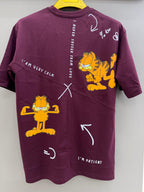 Round Neck maroon T-shirts