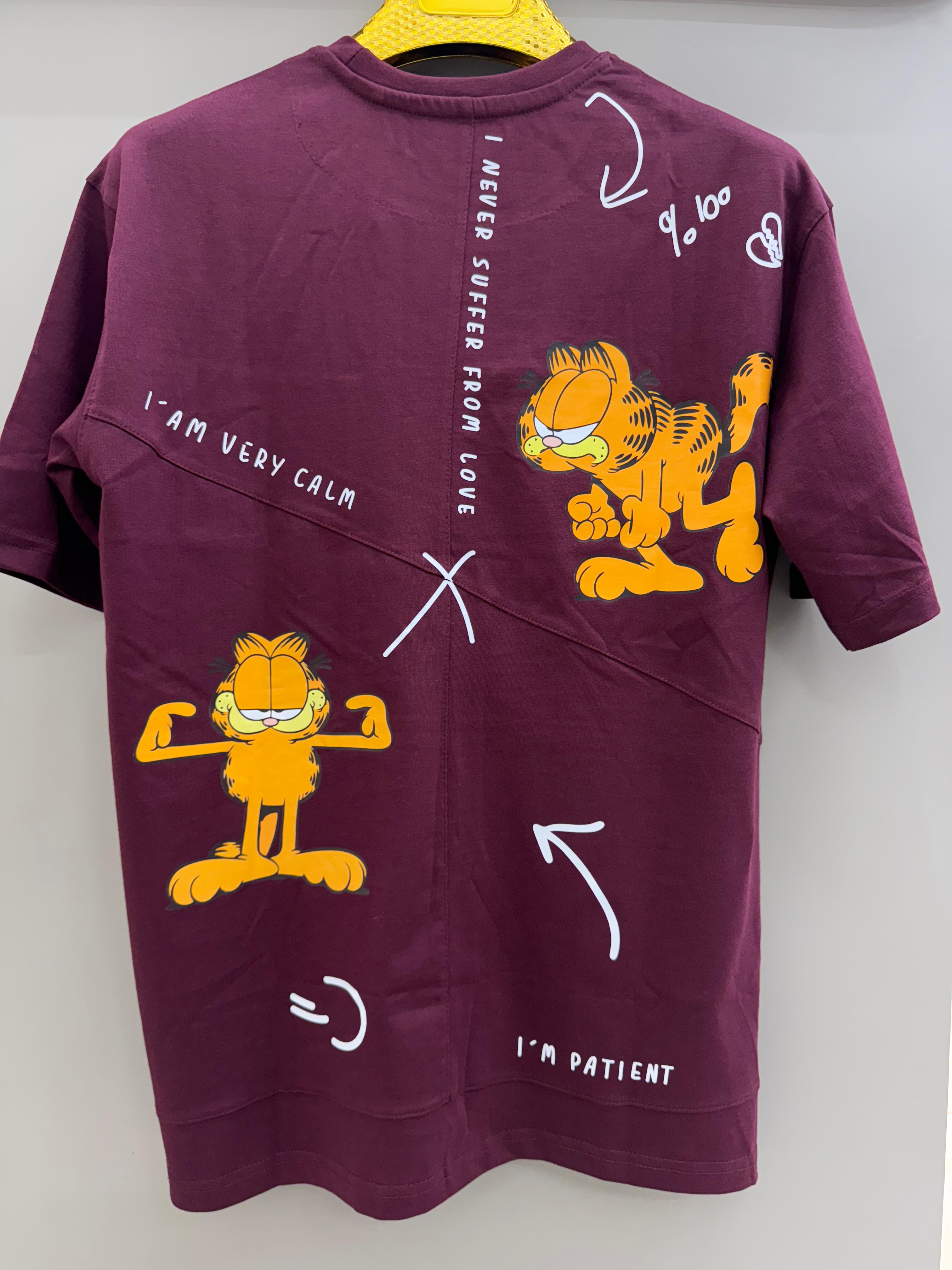 Round Neck maroon T-shirts