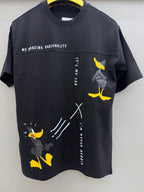 Round Neck black print T-shirts