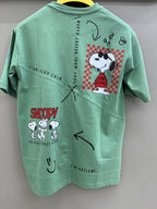 Round Neck green print T-shirts