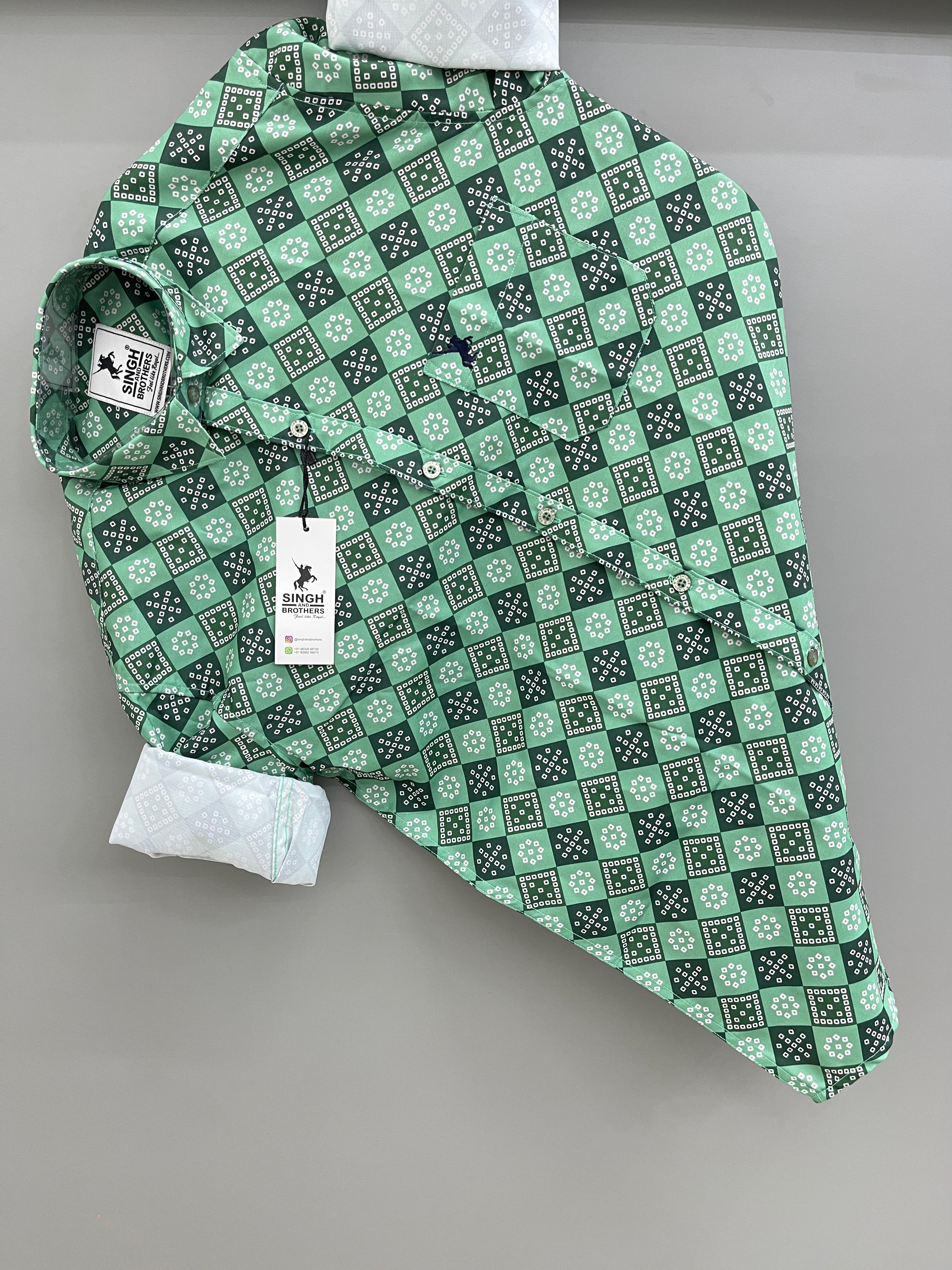 green printed