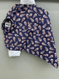blue flower printed