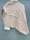 flower cream printed