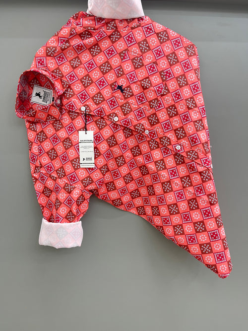 bandhni red printed