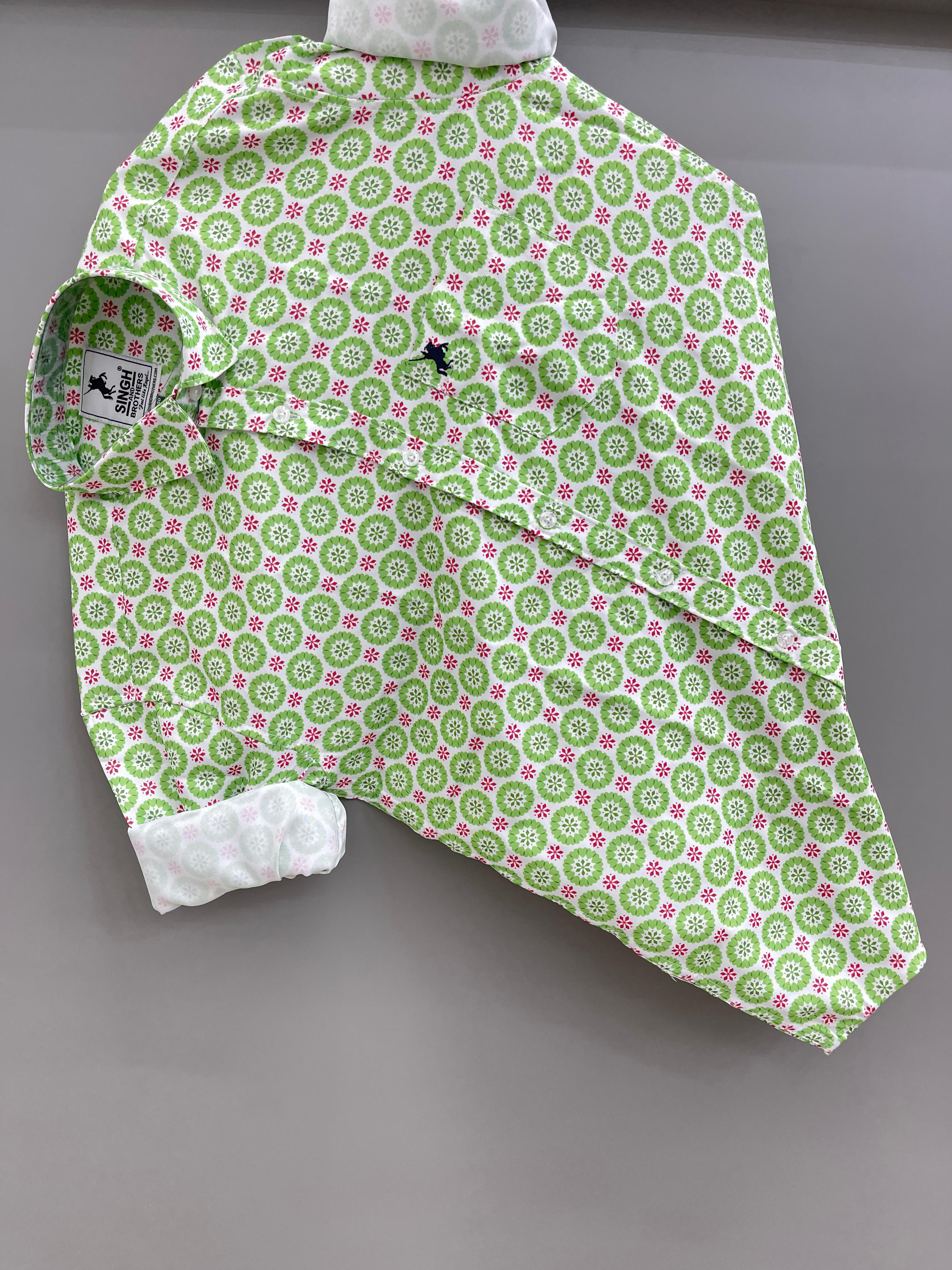 green printed