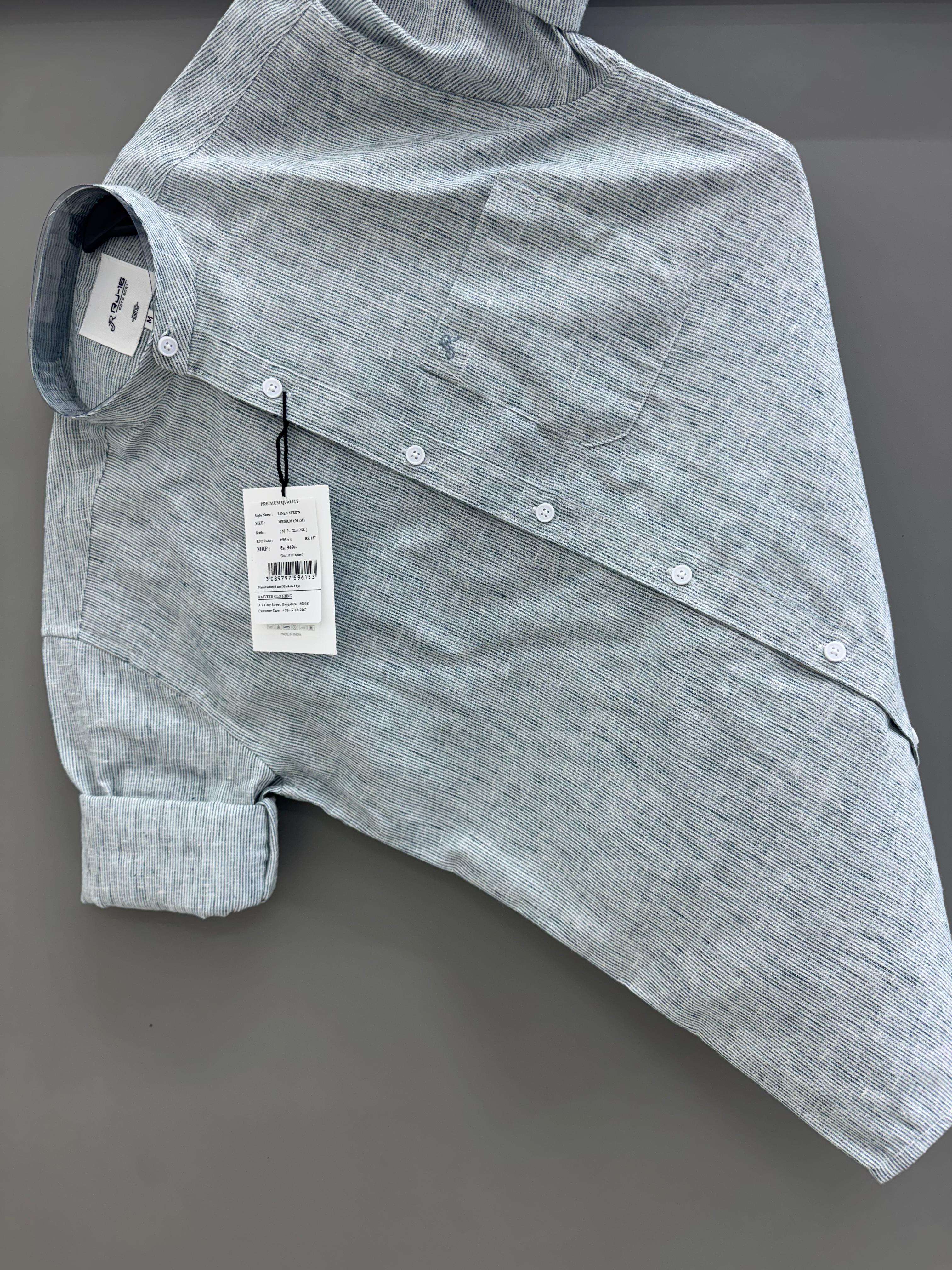 linen strip chinese collar