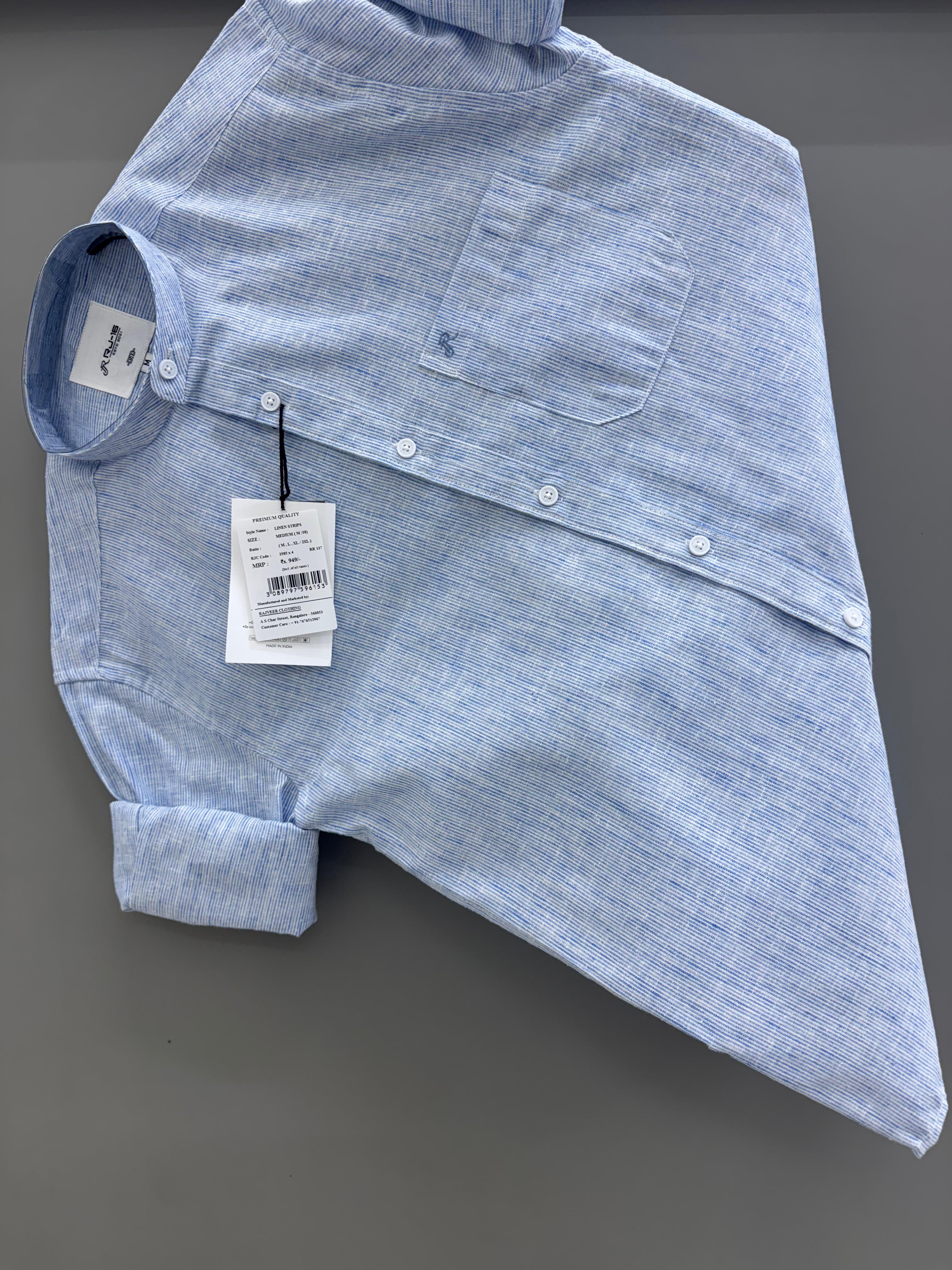 linen strip chinese collar