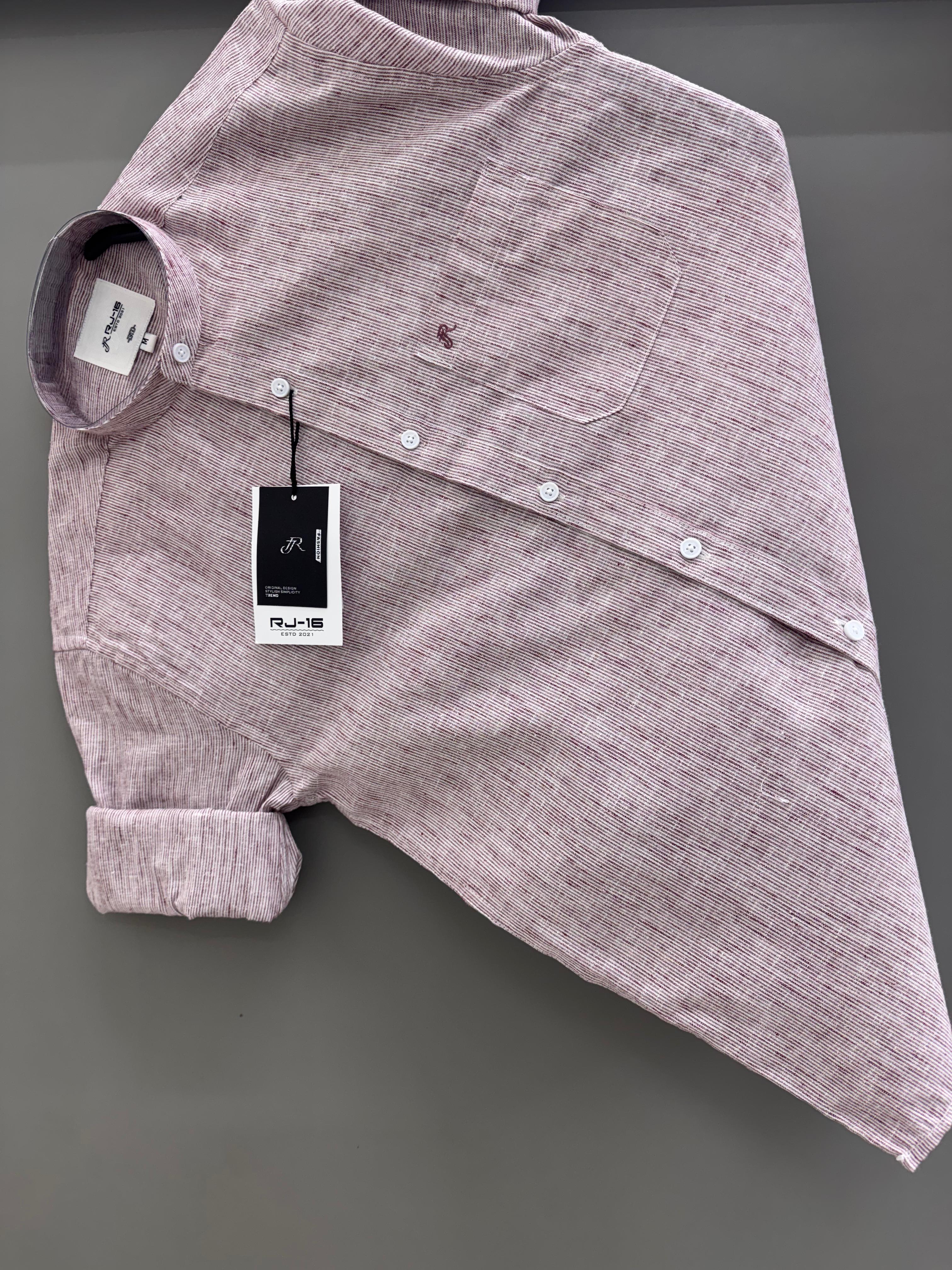 linen strip chinese collar