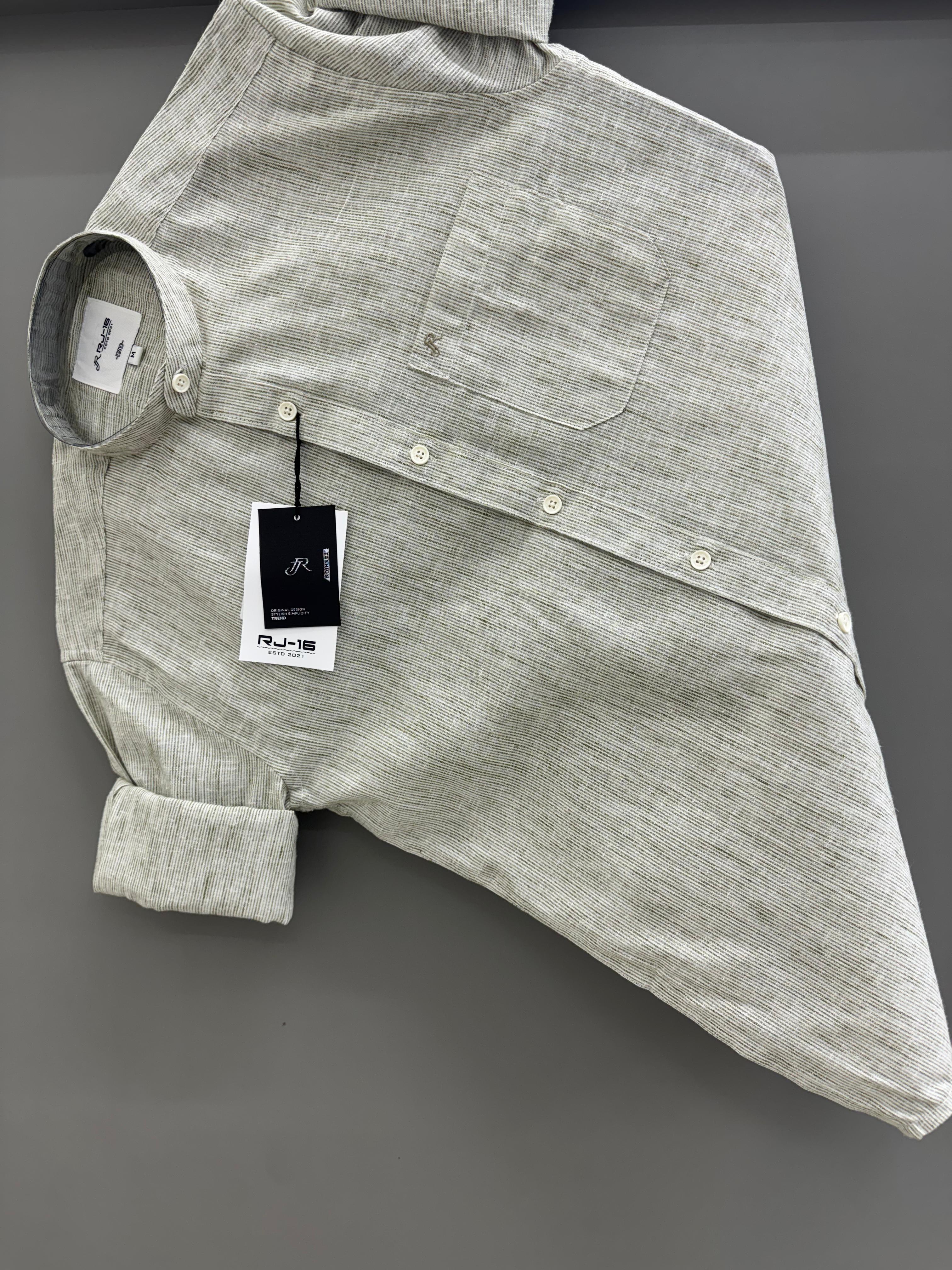 linen strip chinese collar