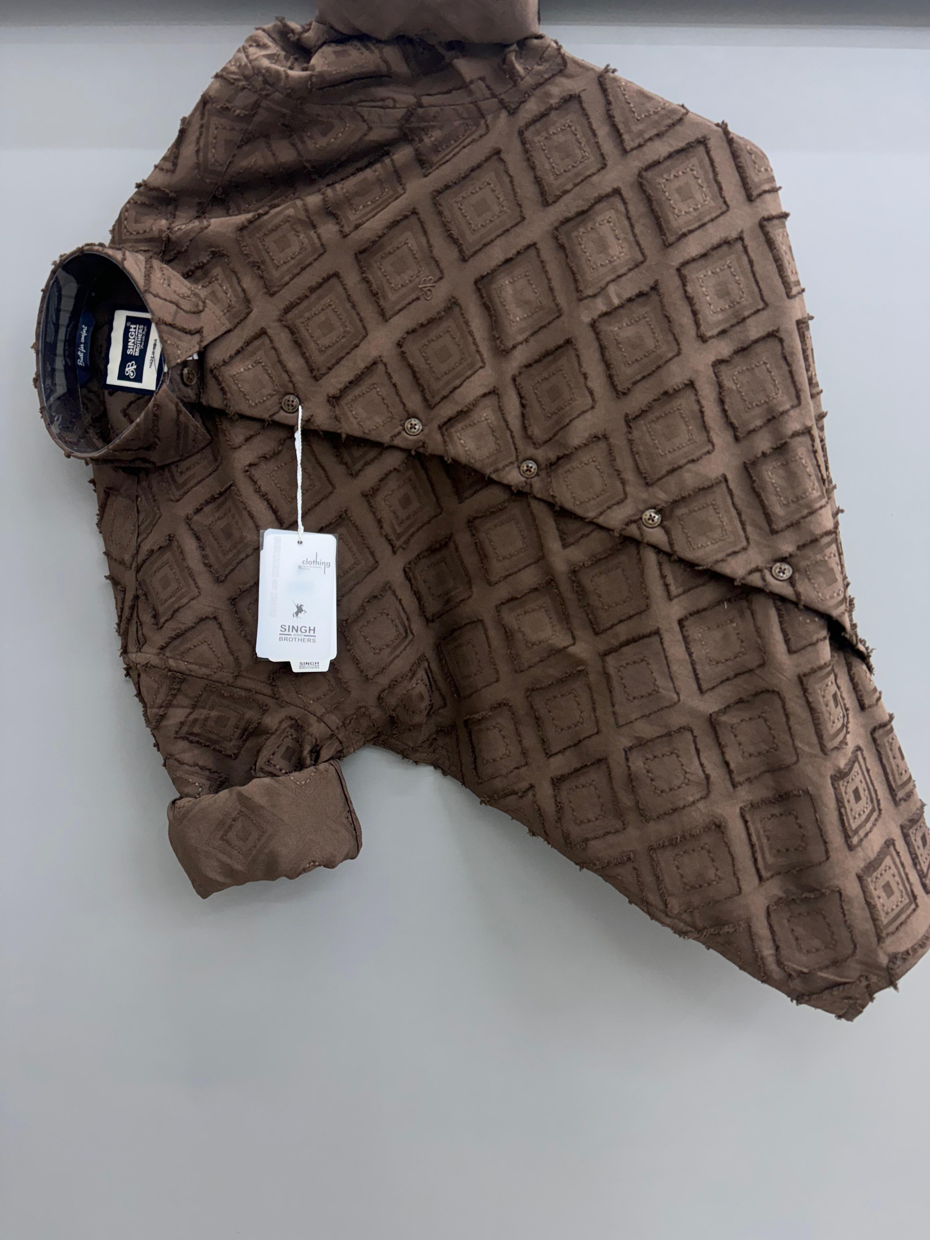 Imported jacquard Brown Box