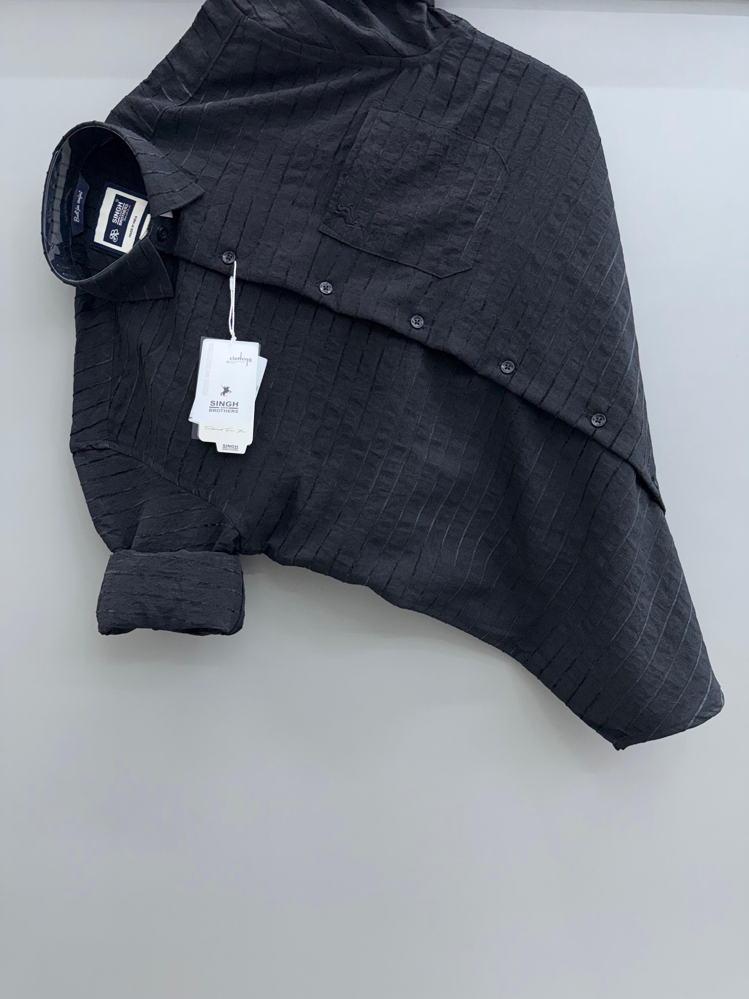 Imported jacquard Black Strip