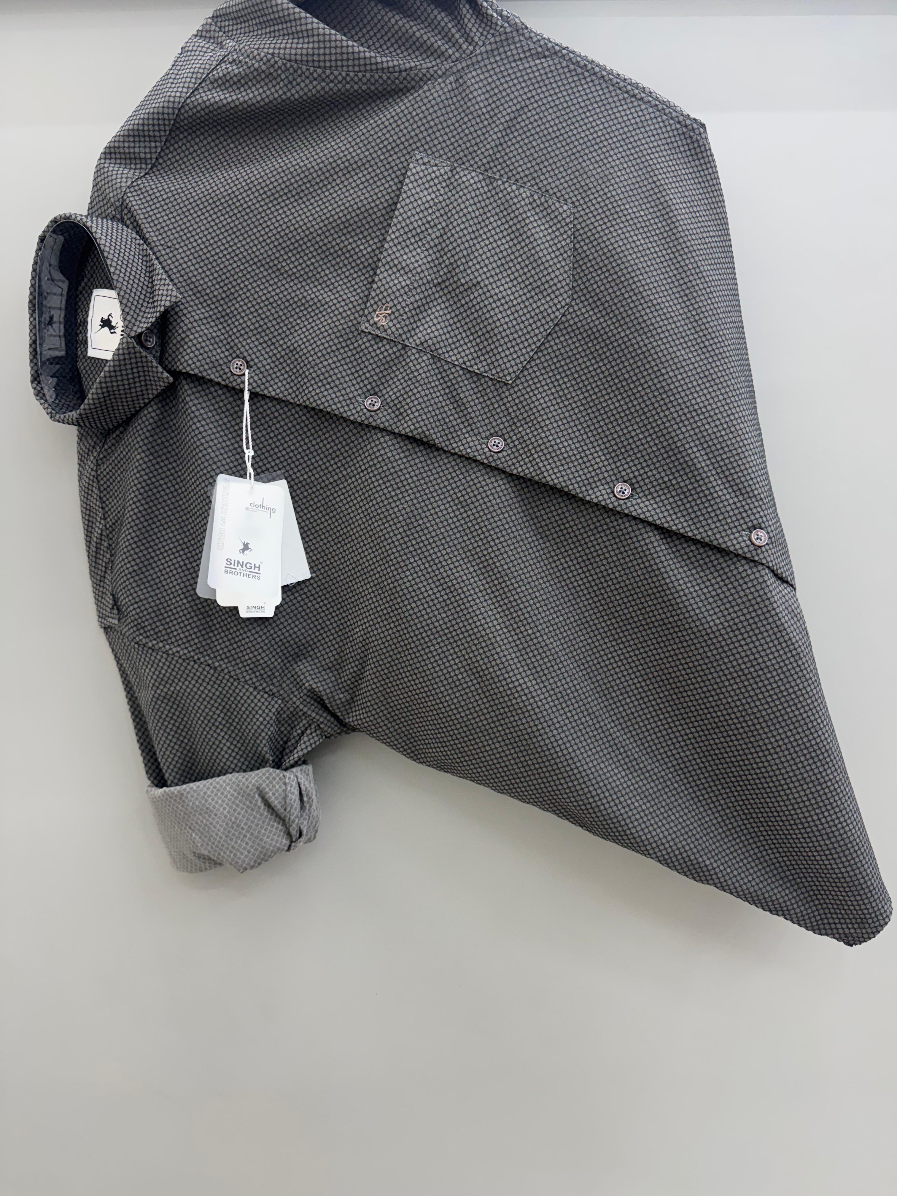 Imported jacquard Charcoal grey