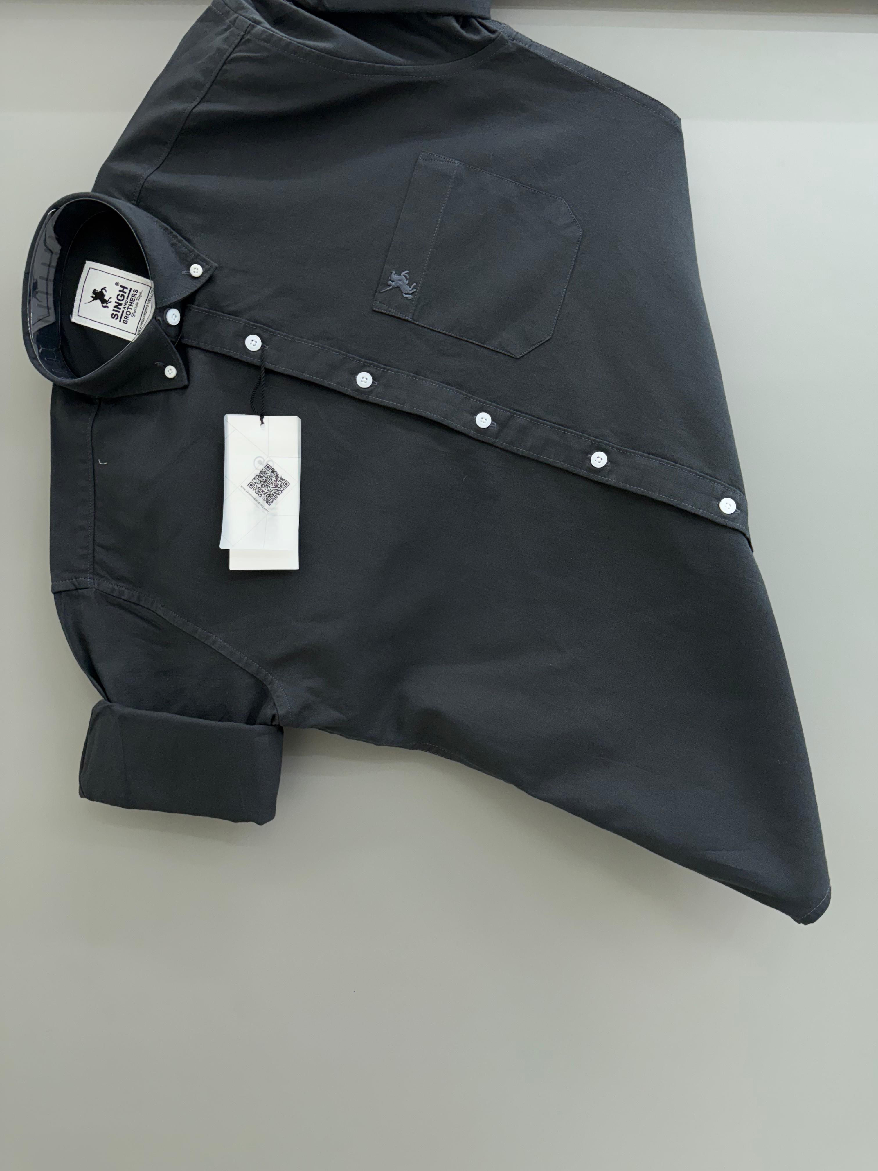 Cotton Oxford BD- ash grey