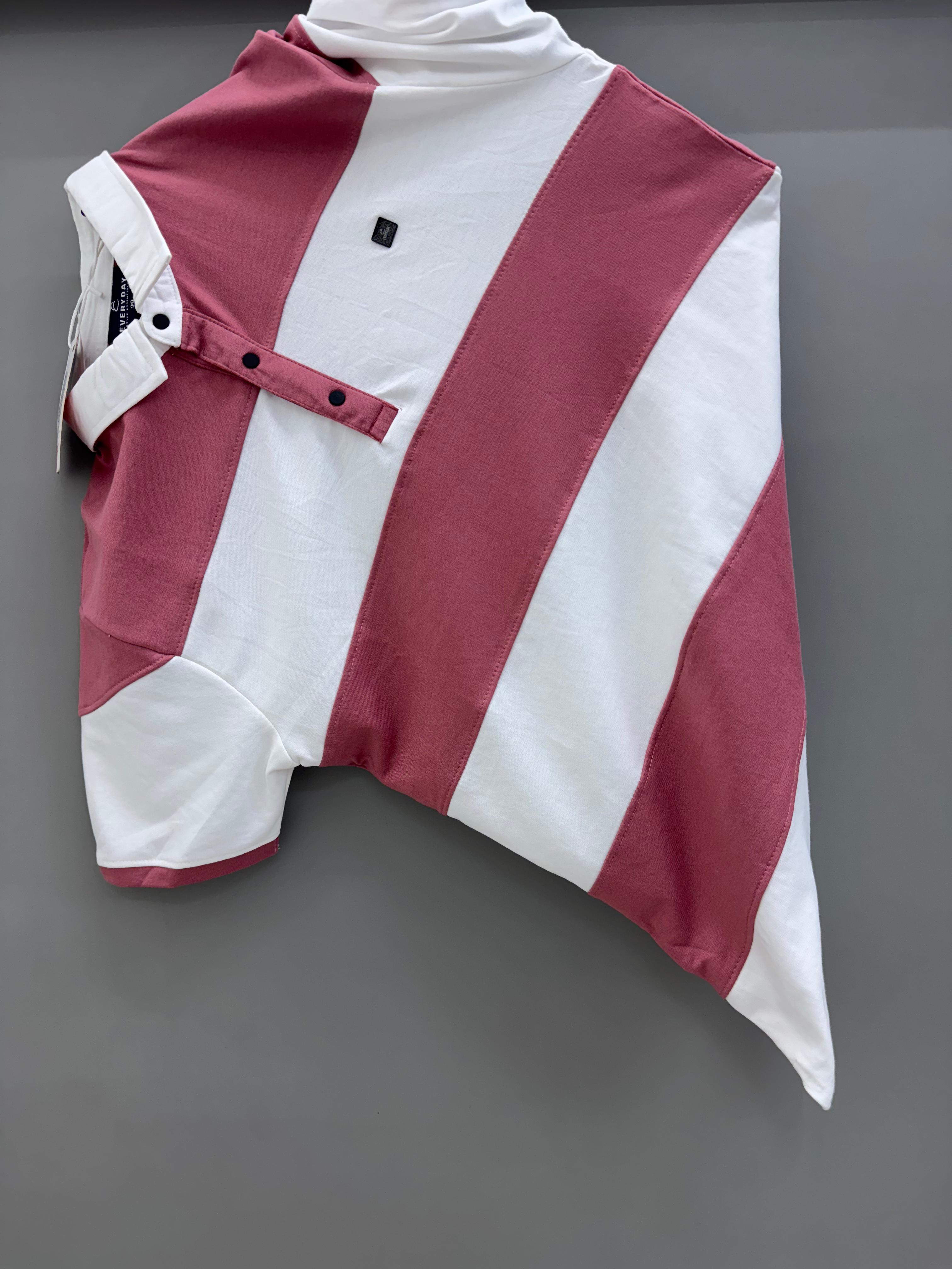 pink strip collar T-shirts