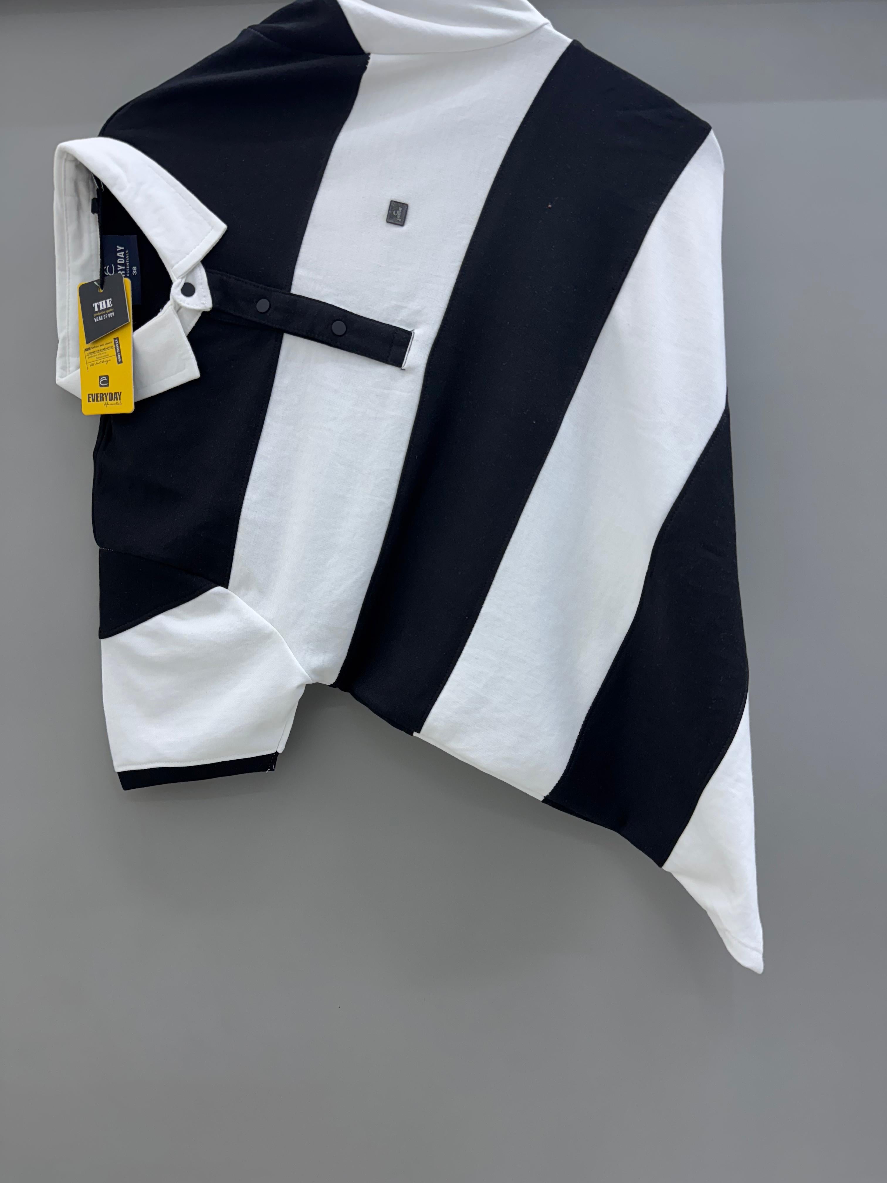 black strip collar T-shirts