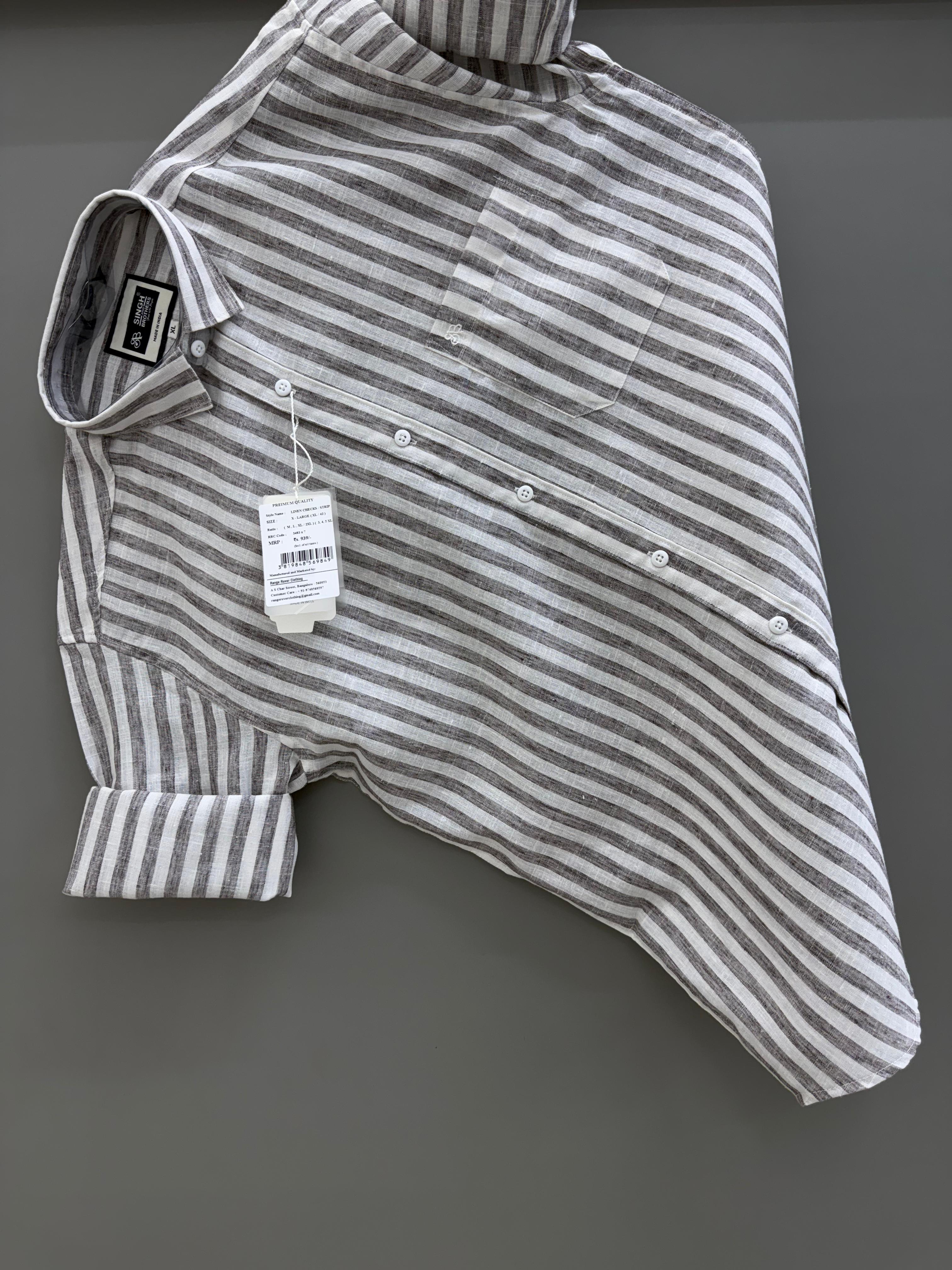 white pink grey strip Shirt