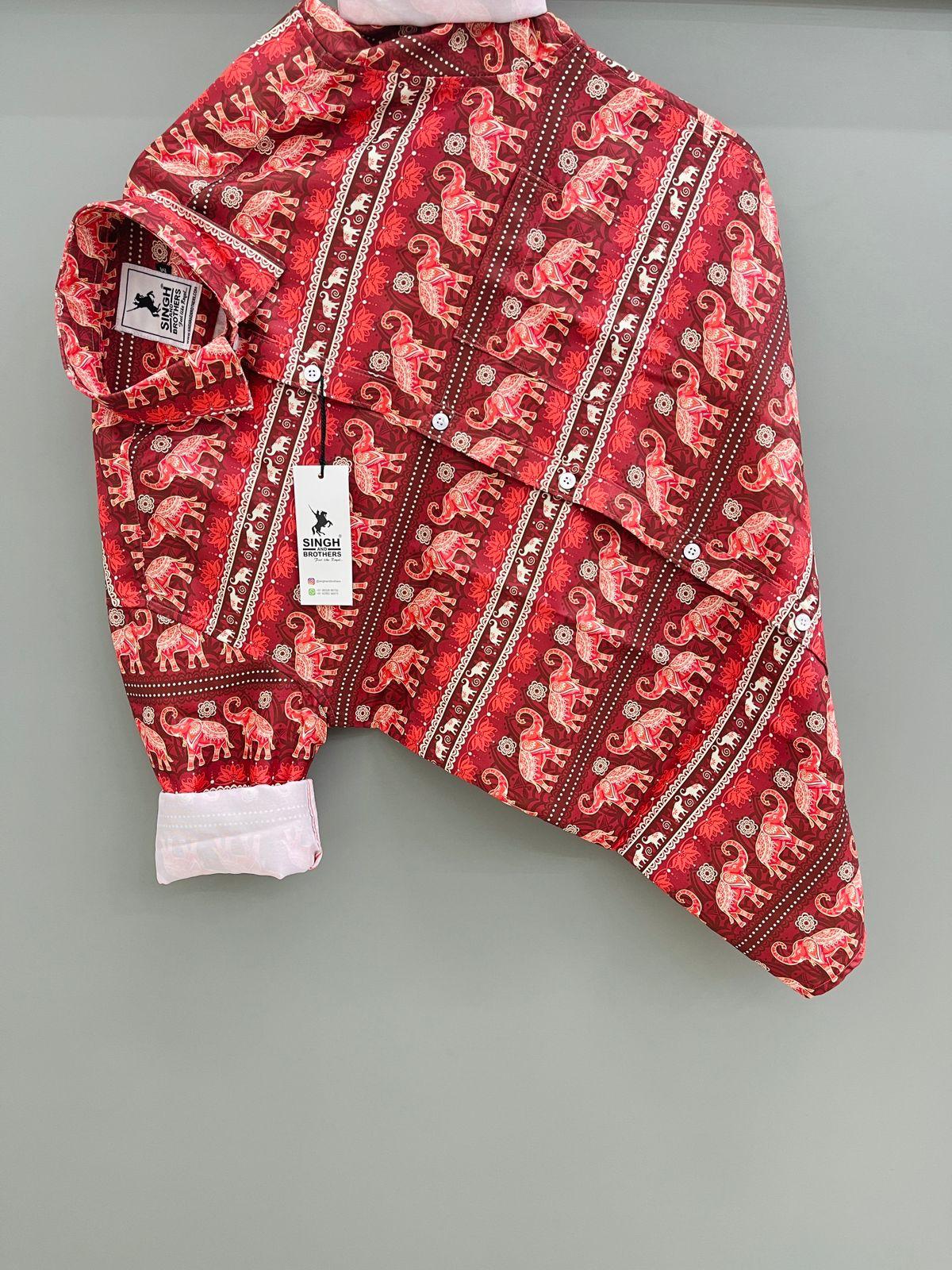 red elephant printed