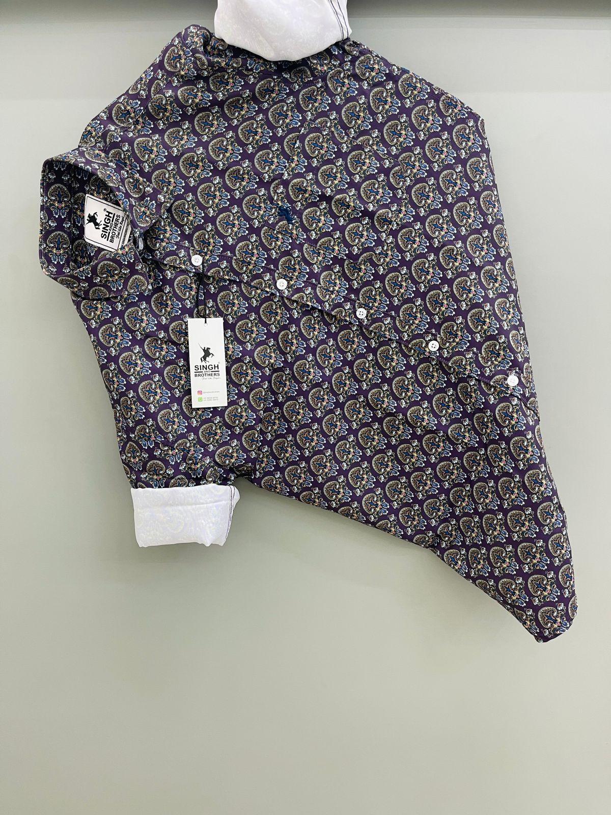 purple design printed